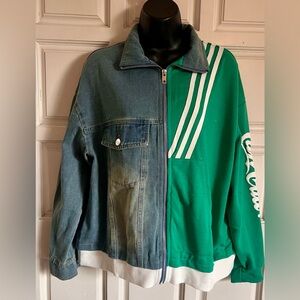 Green and Denim Women's Jacket